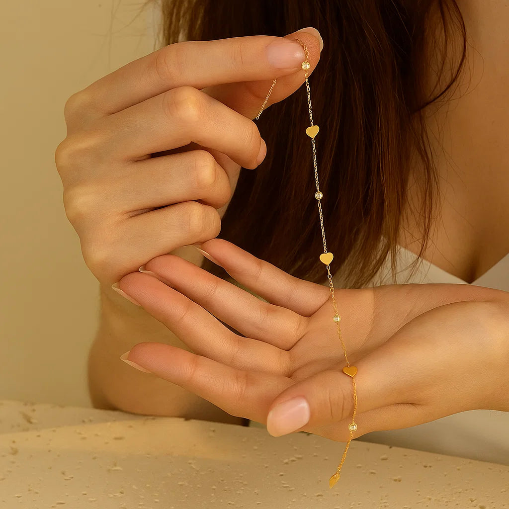 Collar Sexy de Corazones “Tentación Dorada“