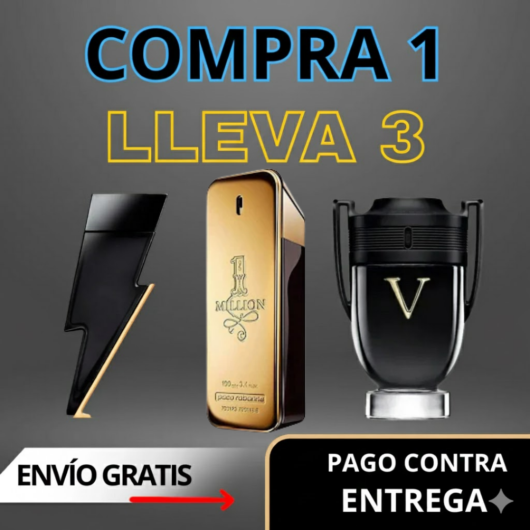 KIT 3 FRAGANCIAS MASCULINAS DE LUJO..