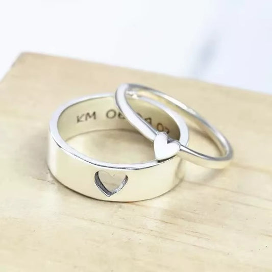 Set de 2 Anillos “Corazón Completo” para Mejores Amigas o Parejas