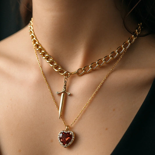 Set de 2 Collares para Pareja – Amor que Todo Lo Atraviesa