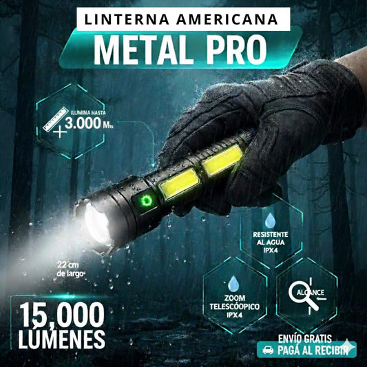 LINTERNA AMERICANA DE CAZA METAL PRO